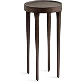 Kate and Laurel Rava Modern Metal Round Drink Table, 10 x 10 x 21, Bronze, Cast Aluminum Accent Table for Use as Indoor Plant