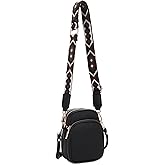 Mali+Lili Small Crossbody Bag for Women, Triple Compartment Shoulder Bag with Double Strap