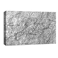 Canvas Wall Art - Celestial Beast Rock Painting - Canvas Prints Home Artwork Decoration for Living Room,Bedroom - 12x18 inches