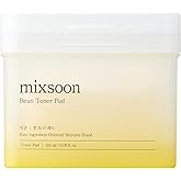 mixsoon Bean Toner Pad,Moisturizing, Elasticity,Exfoliation, Bean Extracts, Cotton Pad (180ml/6.08fl.oz/70 Sheets)