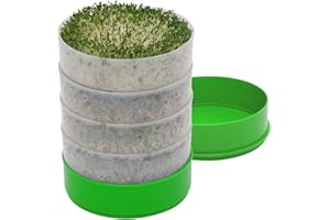 KITCHEN CROP Deluxe Seed Sprouter with 4 Growing Trays and 1 Seed Packets, (Alfalfa Seeds) Easily Grow Sprouts Indoors for a Healthy Lifestyle