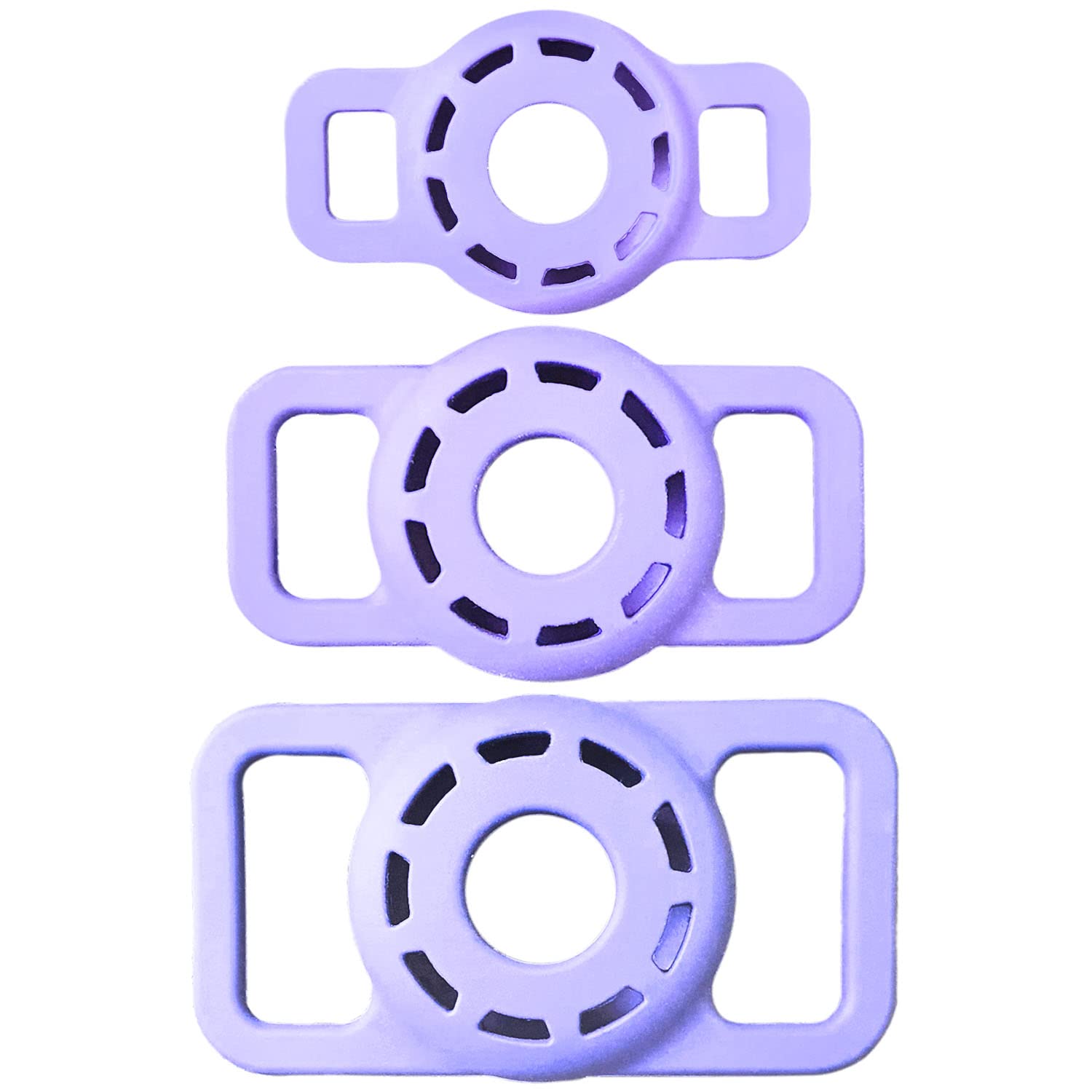 Airtag Dog Cat Collar Holder, Silicone Pet Collar Case for Apple Airtag (Small, Purple)