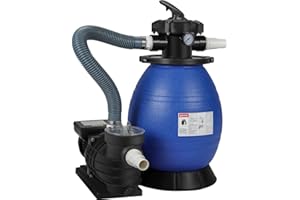Anbull 13" Pool Sand Filter w/ 3/4HP Pool Pump, 6 Way Valve 3648 GPH Pump Flow Rate, Filter up to 10,000GAL Above Ground Swimming Pool(Upgraded Version)