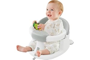 ONTHEWEI Baby Bath Seat for Babies: Non-Slip Infant Bathtub Chair with Suction Cups, Safe & Comfortable Baby Bath Support, Ideal for Sitting Up, Easy to Clean, Stable Design, Grey (6-24 Months)