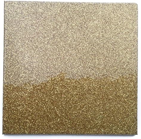 Glitter Coasters - 10cm x 10cm (4"x4") (Gold, 4)