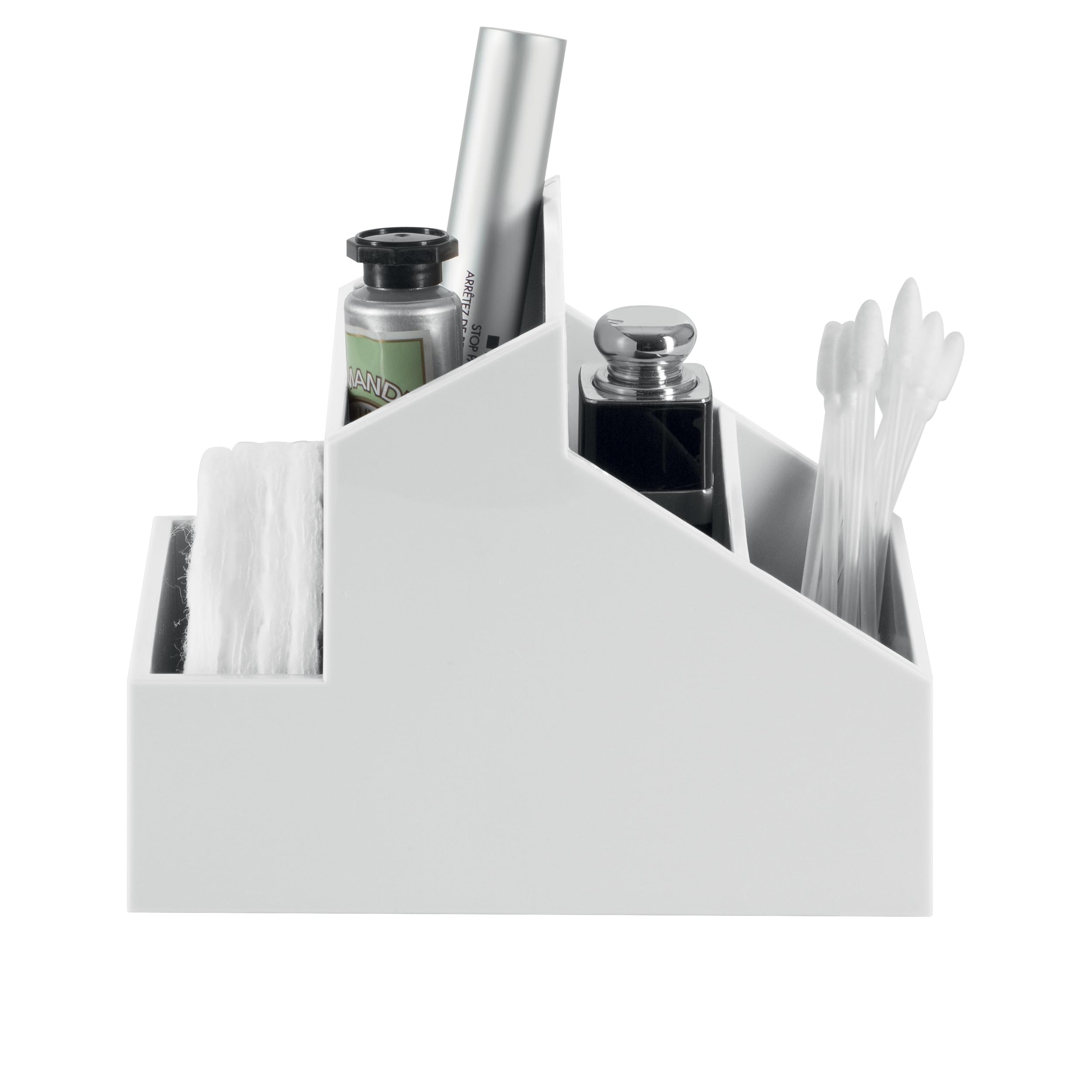 Spirella 10.19177 Skyline White Storage Bathroom Accessory, Plastic, white, 8.5 x 13 cm