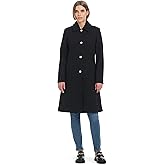 kate spade new york womens Single Breasted Soft Wool Blend Mid-length Walker Coat