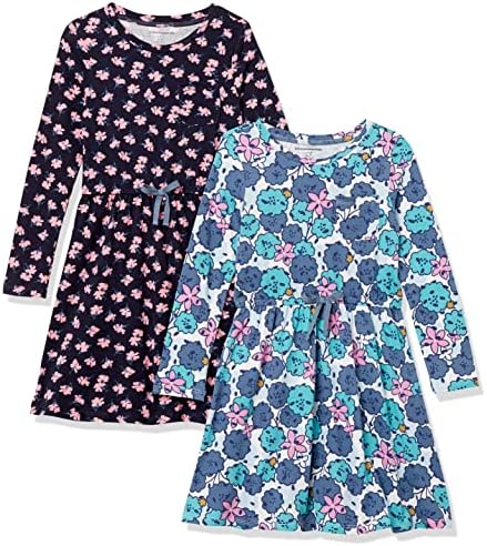 bonnie jean denim dress BONNIE JEAN Little Girl's 6X Denim Blue Michelle Puff Sleeve Smocked Dress NWT