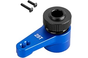 BRCatWPark Aluminum 25T Unloading Steering Servo Horn Servo Arm Upgrades Part for Axial 1/10 RBX10 SCX10 90046 Capra 1.9 UTB LOSI 1/8 LMT Solid AXLE 4WD Monster Truck LOS04022 RC Car,Navy Blue