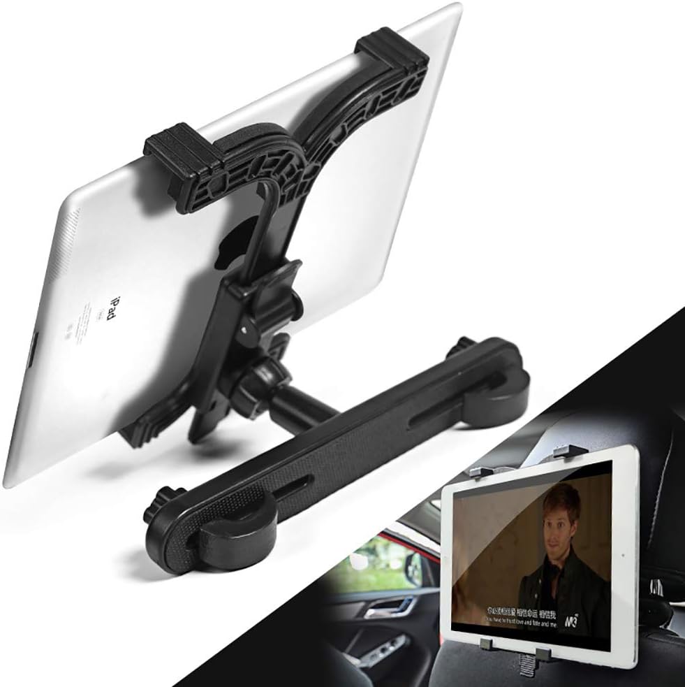 Car Headrest Tablet Mount 360 Degree Rotatable Adjustable