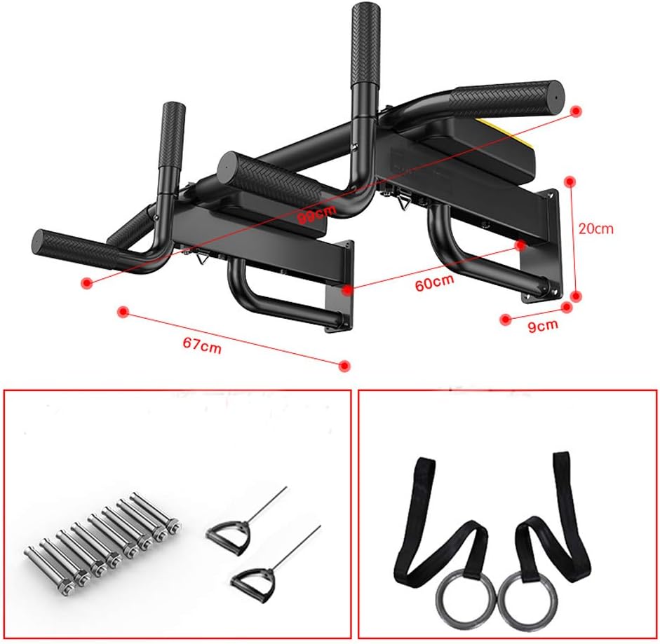 LHY Pull up Bar Chin up Station Wall Mounted Home Gym Exercise Workout Strength Training Equipment