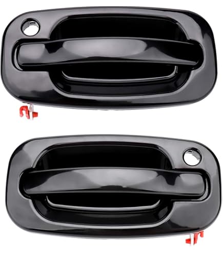 Exterior Door Handle – Chrome & Black, Fits Chevy Avalanche, Silverado, GMC Yukon, Cadillac Escalade (1999-2007)