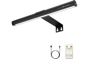 Olafus Picture Light Battery Operated with Remote, Rechargeable Wireless Wall Light, 3 Color Temperatures, Infinite Dimming and Timer, Cordless Art Frame Lighting, Gallery Painting Display Lamp Black