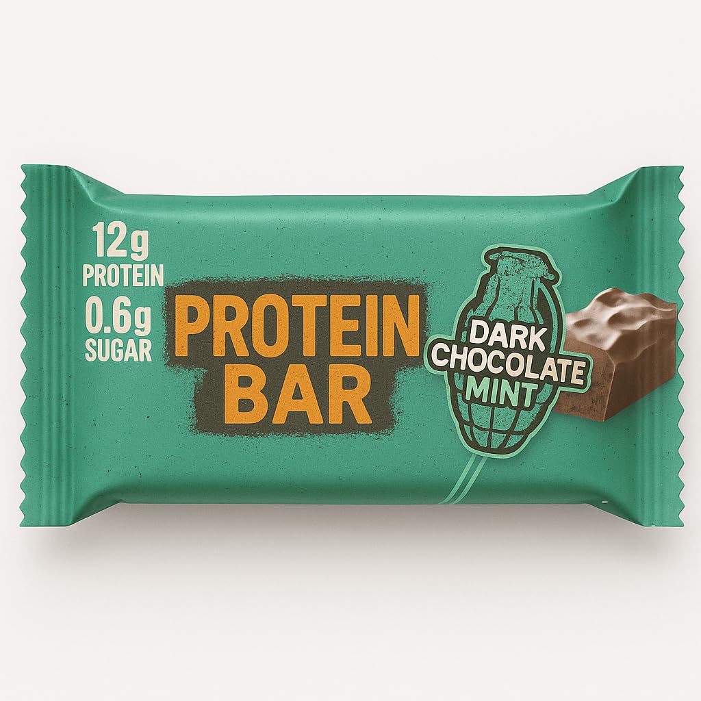 Protein Bars - Dark Chocolate Mint - Pack of 10 x 60g Bars