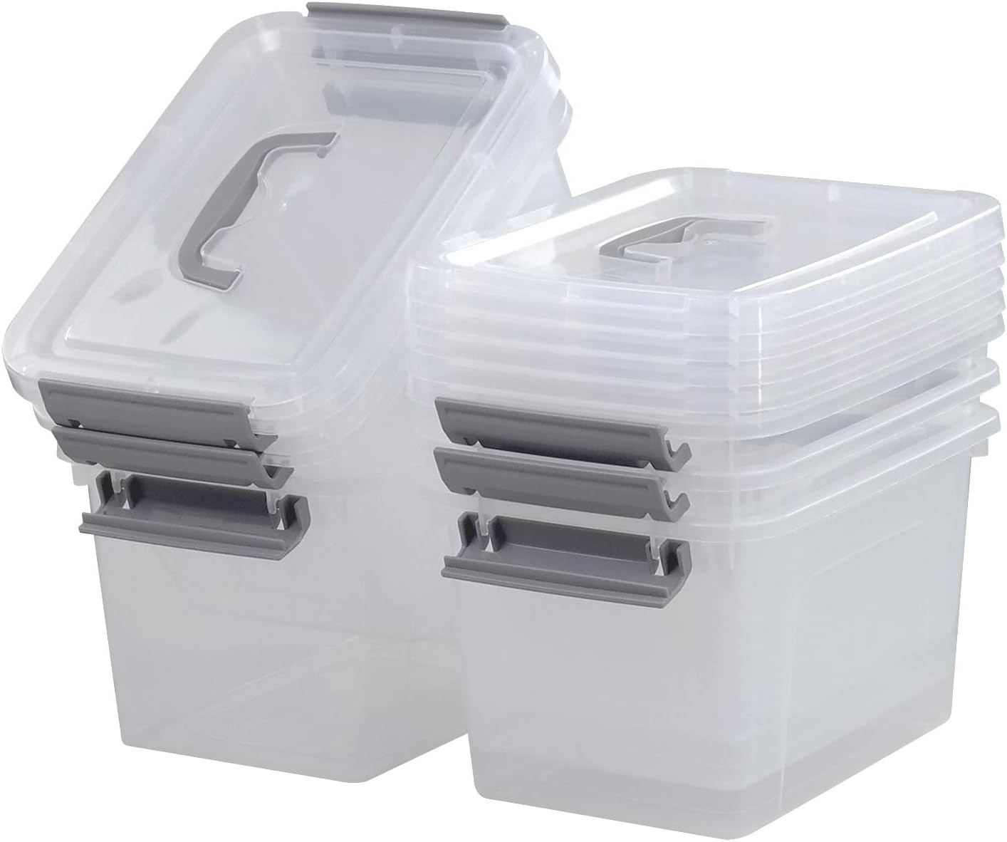 Amazon.com - Kiddream Set of 6 Plastic Latching Storage Box Bin with ...