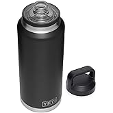 YETI Rambler 46 oz Bottle, Leakproof, Vacuum Insulated, Stainless Steel with Chug Cap, Black