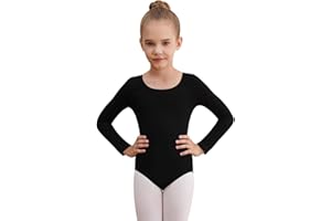 WEGETIT Ballet Leotards for Girls Long Sleeve Leotard Toddler Ballet Dance Bodysuit Kids Gymnastics Outfits