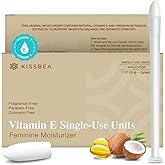 KissBea Natural Vitamin E Single-Use Units for Women - Feminine Moisturizer for Daily Feminine Care with Coconut Oil and Shea Butter - One Month Supply