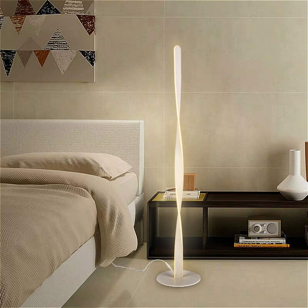 Elinkume Modern Art Dimmable Led Foor Lamp Seaweed Modeling 30w Adjustble Warm White Lighting Indoor Standing Lamp Metal Base Bedroom Lamp Living Room Lamp Amazon Com