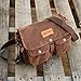 GEARONIC TM Men's Vintage Canvas Leather Tote Satchel College Military Shoulder Messenger Sling Crossbody Hiking Bag Backpack For Toiletry Gym Travel Work Laptop Coffee
