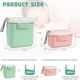 Aolso Baby Milk Powder Dispenser 2-Pack 800ml 400ml with Sealed Lid Spoon view 2