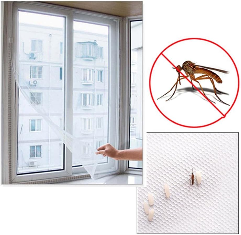 Sungpunet Self-adhesive Large Window Screen Mesh Net Insect Fly Bug Mosquito Moth Door Netting White