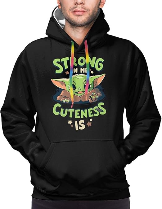Fvqp Baby Yoda Men's Fashion Hoodie Hooded Pocket Sweater Casual
