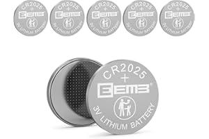 EEMB 5 Pack CR2025 3V Lithium Battery Button Coin Cell Batteries 2025 for Key FOBs, calculators, Coin counters, Watches, Hear