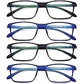 Flexible Reading Glasses Lightweight Blue Light Blocking Oversized Wide Fit Cheaters Big Head Large Face Size Women Men
