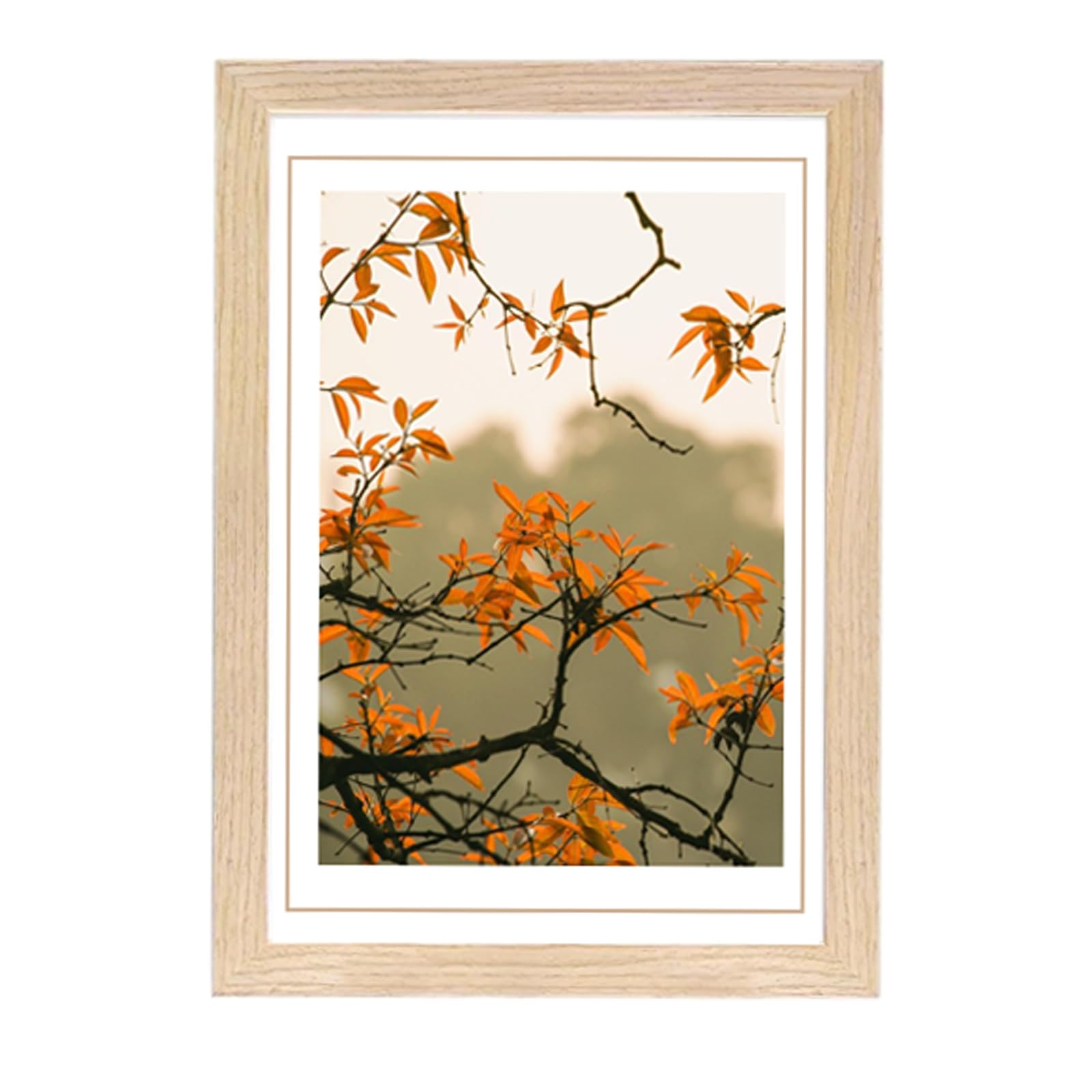 A4 Photo Frames - Picture Frames, Natural Wood Colour Photo Frame, Versatile 21 x 29.7cm Certificate Frame with Plexiglass, Art Print Frames for Tabletop and Wall Mounting (Wood Colour)