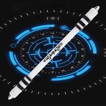 elegantstunning stylisches Grind Licht Pen fluoreszierenden Stift Spinning Set (kann nicht Schreiben) Schwarz