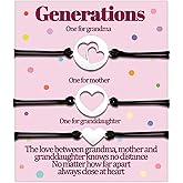 Temulnee Great Grandma Mom Granddaughter Bracelets Gifts Mother Daughter Grandmother Bracelets Set for 3 4 Generations Matching Bracelet Nana Mothers Day Gifts Women Jewelry Birthday Gift 3 4 5 6 Pcs