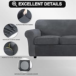 FestiCorp Velvet Sofa Covers for 2 Cushion Couch
