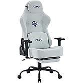 Submi Computer Gaming Chair Ergonomic Gaming Chair for Adults, Fabric PC Office Chair with Lumbar Support and Footrest, Big a