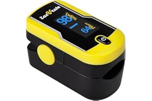 Zacurate 500F Fingertip Pulse Oximeter Blood Oxygen Saturation Monitor with Lanyard Included (Sunny Yellow), (NO Batteries)