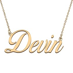HUAN XUN Customized Custom Simple Any Name Necklace