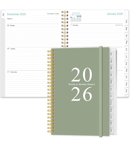 2025-2026 Planner - Weekly & Monthly Planner Runs Jul 2025...