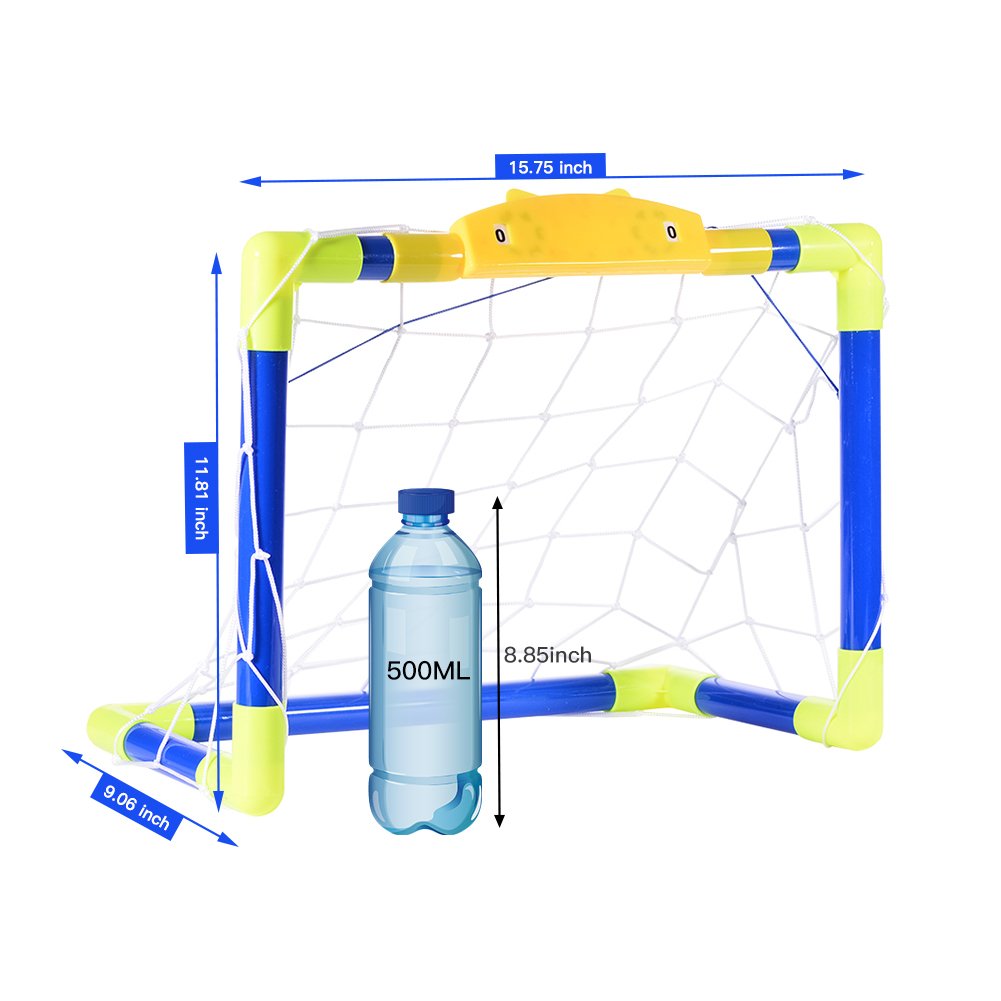 Acekid Mini Soccer Football Goal Post Net Set with Ball Portable Soccer Goal Indoor Outdoor Kids