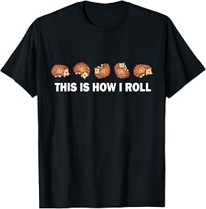 Cute Hedgehog Kids This is How I Roll Hedgehog T-Shirt