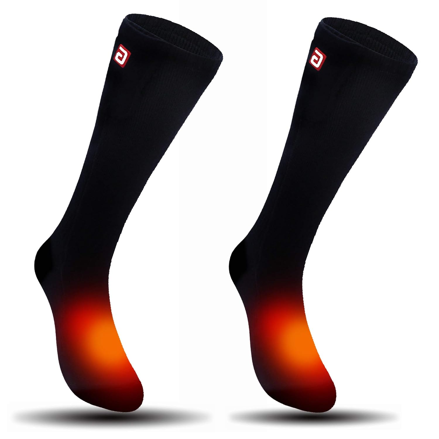 Qilove Winter Thermal Snow Socks Electric Heated Socks Rechargeable Battery Operated For Cold Feet Men Women Cold Weather Socks Heat Insulated Foot