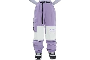 HIGH EXPERIENCE Ski Pants Snow Snowboard Pants Waterproof Insulated Baggy Windproof Hiking Winter Warm for Men Women