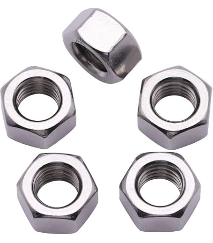 M14 Left Hand Thread Thin Fine Pitch Hexagon Nuts (DIN 439B) - 1.5mm Pitch - Stainless Steel (303