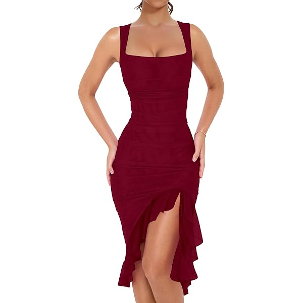 ruched mini dress amazon Amazon.com: BORIFLORS Women's Sexy Ruched Bodycon Mini Dress Mesh Long  Sleeve Club Party Short Dresses, X-Small, Black