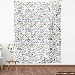 Ambesonne Bicycle Fabric by The Yard, Retro