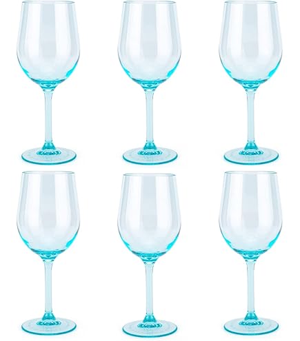 ARTLAND Soho Optic - Juego De 4 Vasos De 14.5 Onzas, Diseño Elegante, Construcción Duradera, Uso Versátil, Apto Para Lavavajillas (turquesa