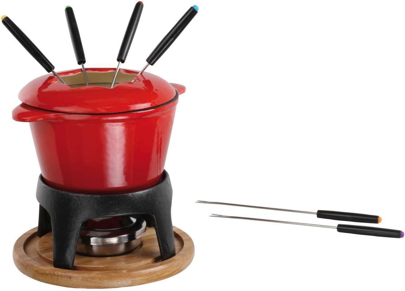 Set Fonduta Staub In Ghisa Con 6 Forchette - Per Fonduta Di Formaggio, Cioccolato E Carne - Usabile Su Tutti I Piani Cottura - Foto 9