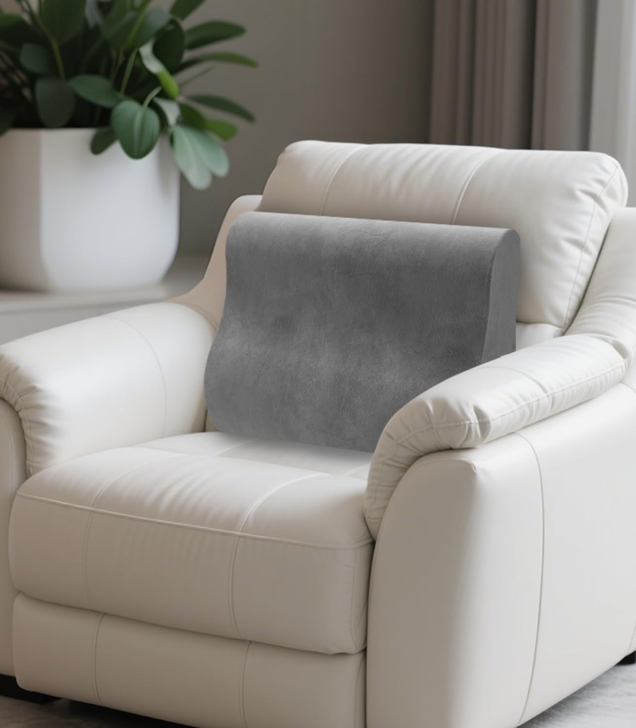 Photo 1 of GIVANLEE Lumbar Support Pillow for Recliner Chair/Accent Chair/Couch,Comfy Back Support Pillow with Gel Memory Foam,Recliner Cushions for Back Rest,Pain Relief,Reading,Washable Cover