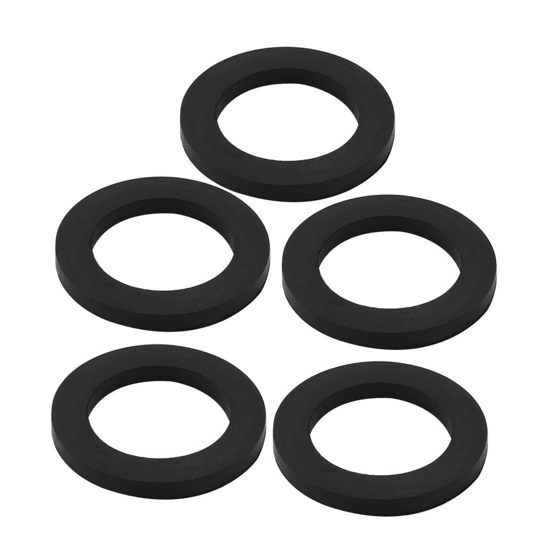 sourcingmap Rubber Round Flat Washers Assortment Size 20x30x3mm for Faucet Pipe Water Hose Black, Pack of 5