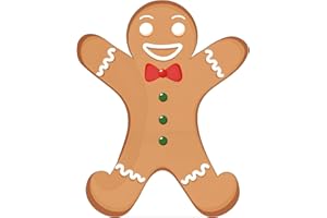 111PRINT Life Size Christmas Gingerbread Cardboard Cutout Standee, 2FT Xmas Decorations Photo Props for Party, Celebration Indoor & Outdoor Decor, 1 Piece Coroplast