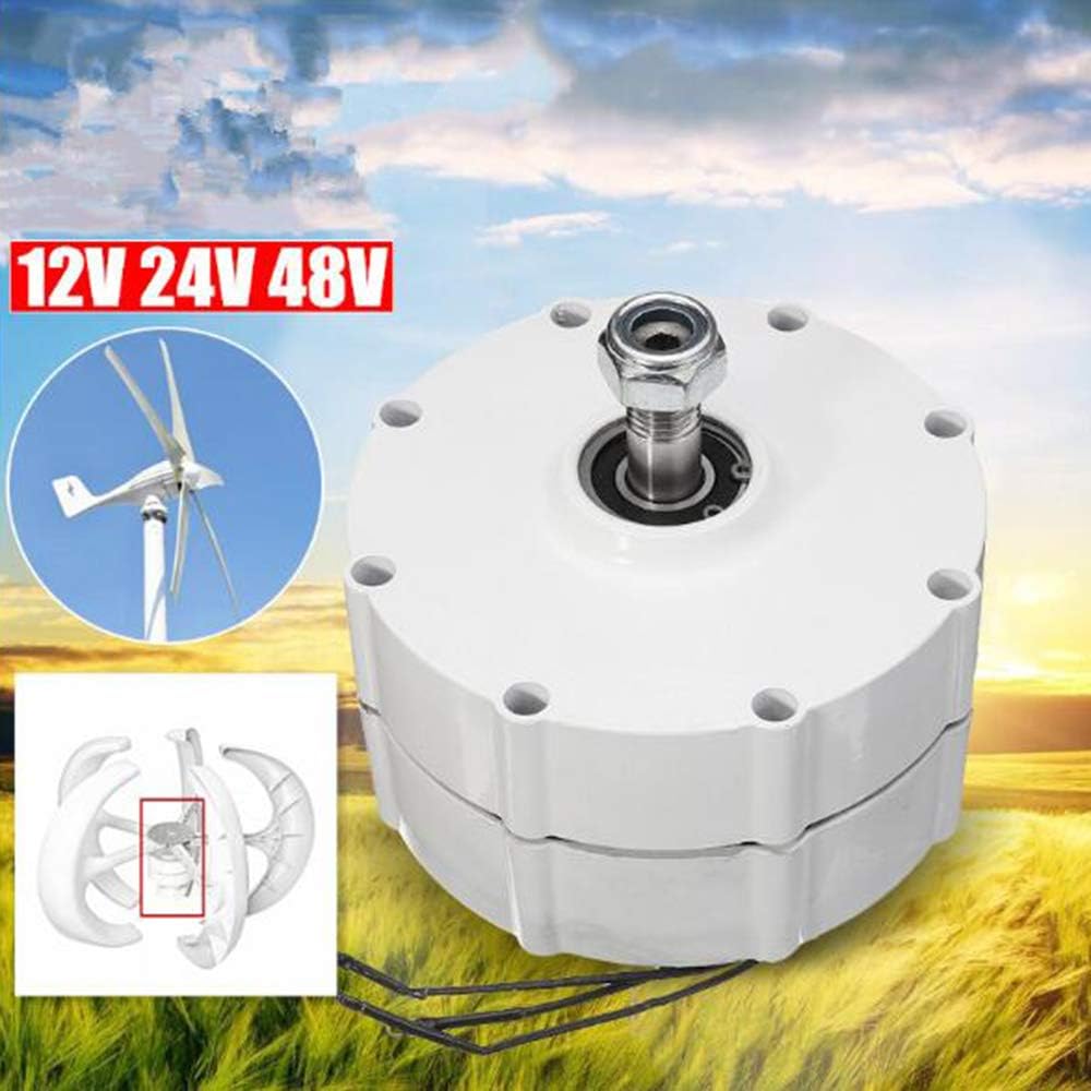 SISHUINIANHUA 12V/24V/48V DIY Wind Generator Motor High Efficiency Low Rotate Speed Permanent Magnet Alternator 3 Phase Current PMSG,48v